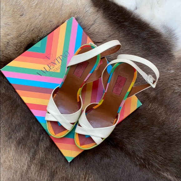 Valentino Garavani Wedge Espadrille Sandals